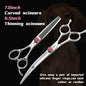 Fenice Professional 6/6.75/7/7.5 Inch Pet Scissors For Dog Grooming Straight&Thinner&Curved&Chunker Grooming Shears Tool Set - FENICE TOTEM