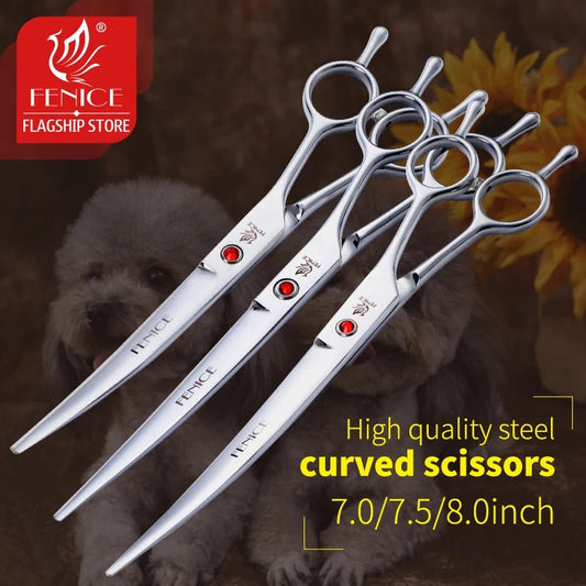 Fenice Curved Scissors Pet Dog Grooming FE801 - 7.5 - FENICE TOTEM