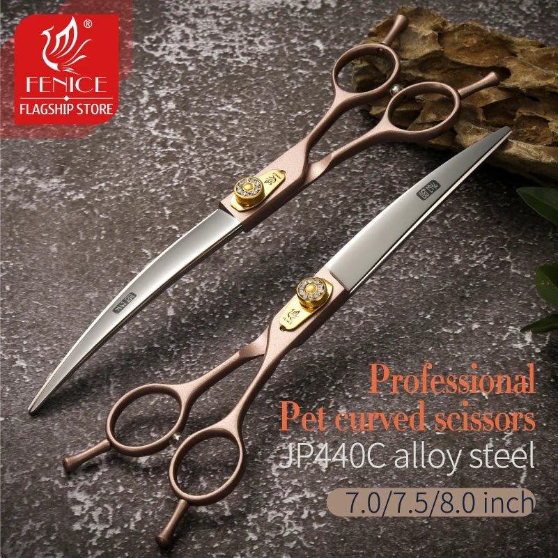 Fenice&nbsp; 7/7.5/8 inch Pet Scissors for Dogs Grooming Scissors Curved Scissors Shears ножницы makas - FENICE TOTEM