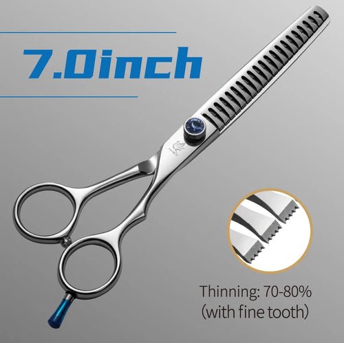 Fenice 7/7.5/8 inch Professional Pet Scissors Dog Grooming Scissors Thinning Shears Thinning Rate about 80% - FENICE TOTEM