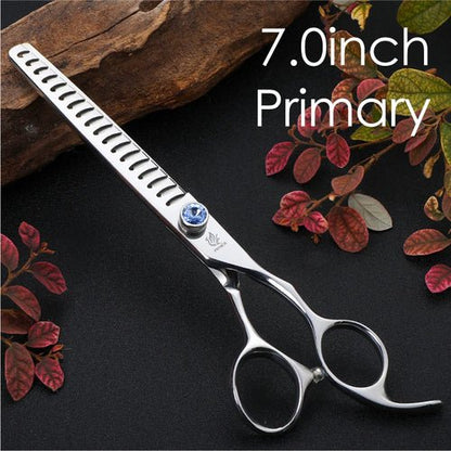 Fenice Pet Scissors 7/7.5/8 inch Dog Grooming Chunker Shark Scissors Trimming Thinning Shears Thinning Rate about 75% - FENICE TOTEM