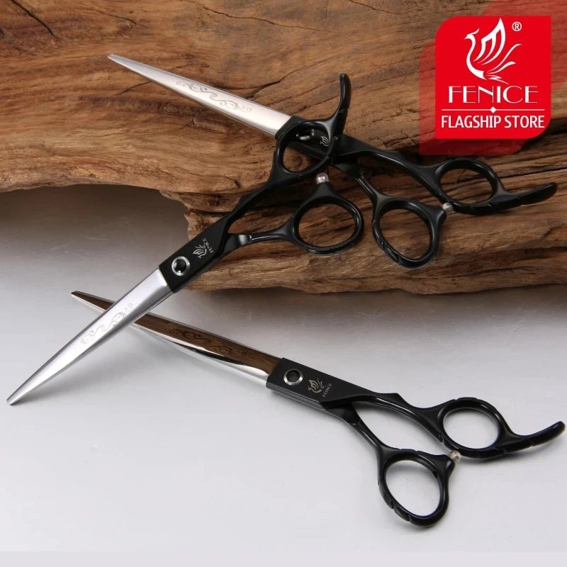 Fenice 7 /7.5/8/ 8.5/ 9 inch dog scissors for dog grooming straight cutting pet grooming shears ножницы tesoura non - slip handle - FENICE TOTEM