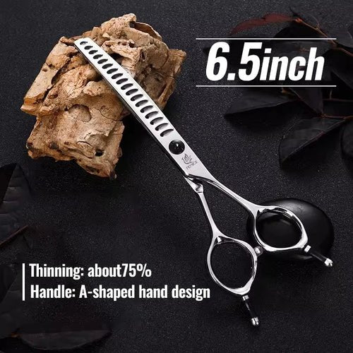 Fenice Professional Dog Grooming Shears Curved Thinning Scissors for Dog Face QW - 7XXXT - FENICE TOTEM