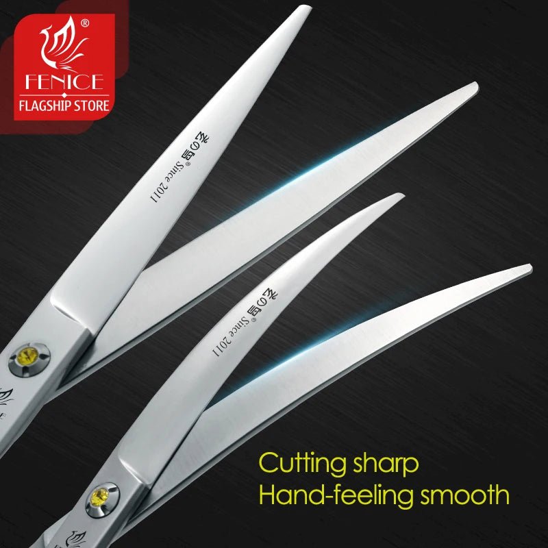 Fenice Professional Pet Scissors Straight&Thinning&Curved Grooming Shears Tool Dog Scissors Grooming - FENICE TOTEM