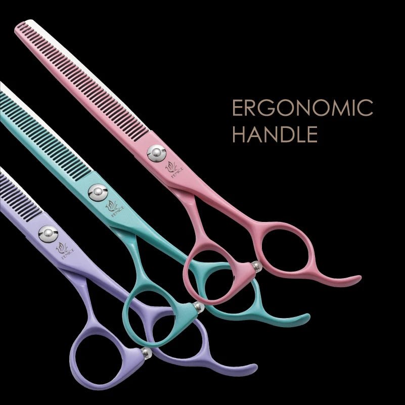 Fenice Professional 6.5/7.0 Inch JP440C Macaron Colorful Pet Thinning Chunker Scissors for Dog Grooming Shears - FENICE TOTEM