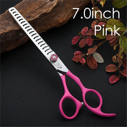 Fenice Pet Scissors 7/7.5/8 inch Dog Grooming Chunker Shark Scissors Trimming Thinning Shears Thinning Rate about 75% - FENICE TOTEM