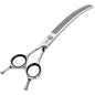 Fenice 7 inch left hand pet dog grooming scissors dog scissors curved chunker&thinning scissors shears for pet supplies - FENICE TOTEM