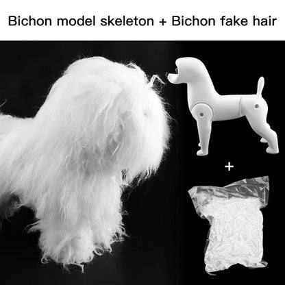 Fenice Pet Simulation Hair Grooming Fake Dog Model Practice Dog Standard Skeleton Model Dog Full Body Fake Hair - FENICE TOTEM