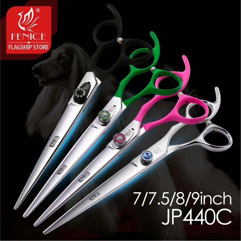 Fenice 7.5 /8.0 /9.0 /9.5 /10 inch Inch Dog Scissors Trimming Shears Pet Cutting Scissors for Dog Grooming Straight Cutter - FENICE TOTEM