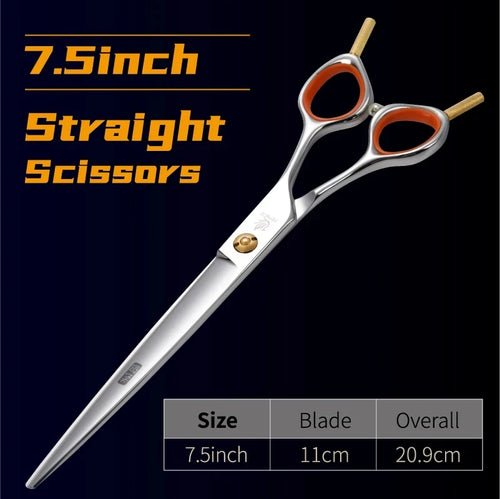 Fenice Professional 7.0 inch Pet Grooming Scissors Fluffy Traceless Dog Thinning Scissors Shears Thinning Rate 50% - FENICE TOTEM