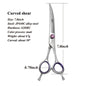 Fenice JP440C 7/8 Inch Professional Pet Dogs Grooming Scissors Straight Curved Thinning Chunker Shear Scissors Set For Dogs - FENICE TOTEM