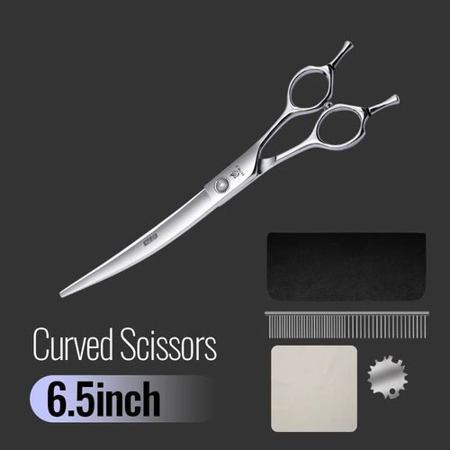 Fenice 6//6.5/7/7.5 Inch Professional Pet Dogs Grooming Scissors Set Straight&Curved &Thinner&Chunker Shear Scissors - FENICE TOTEM