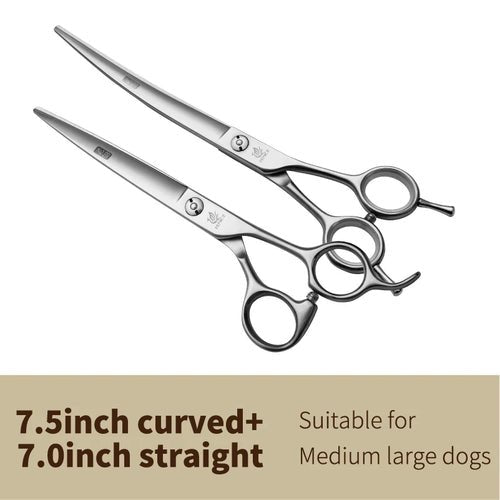 Fenice 7.0 7.5 8.0 inch professional dog cutting grooming pet scissors for dog straight grooming shears tijeras tesoura - FENICE TOTEM