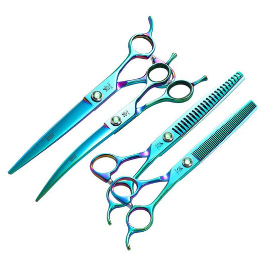 Fenice Dog Grooming Scissors Set Straight&Curved &Thinner&Chunker Shears Kits PEXC - XX - FENICE TOTEM