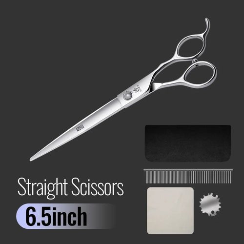 Fenice 6//6.5/7/7.5 Inch Professional Pet Dogs Grooming Scissors Set Straight&Curved &Thinner&Chunker Shear Scissors - FENICE TOTEM