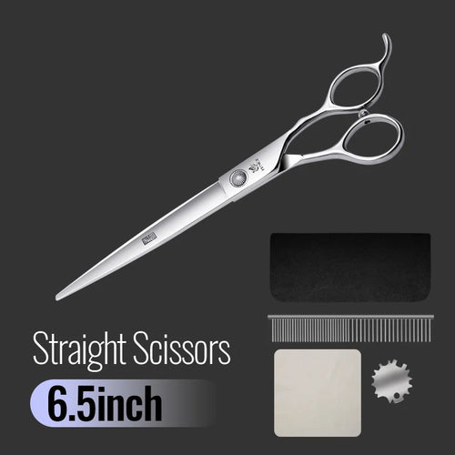 Fenice 6//6.5/7/7.5 Inch Professional Pet Dogs Grooming Scissors Set Straight&Curved &Thinner&Chunker Shear Scissors