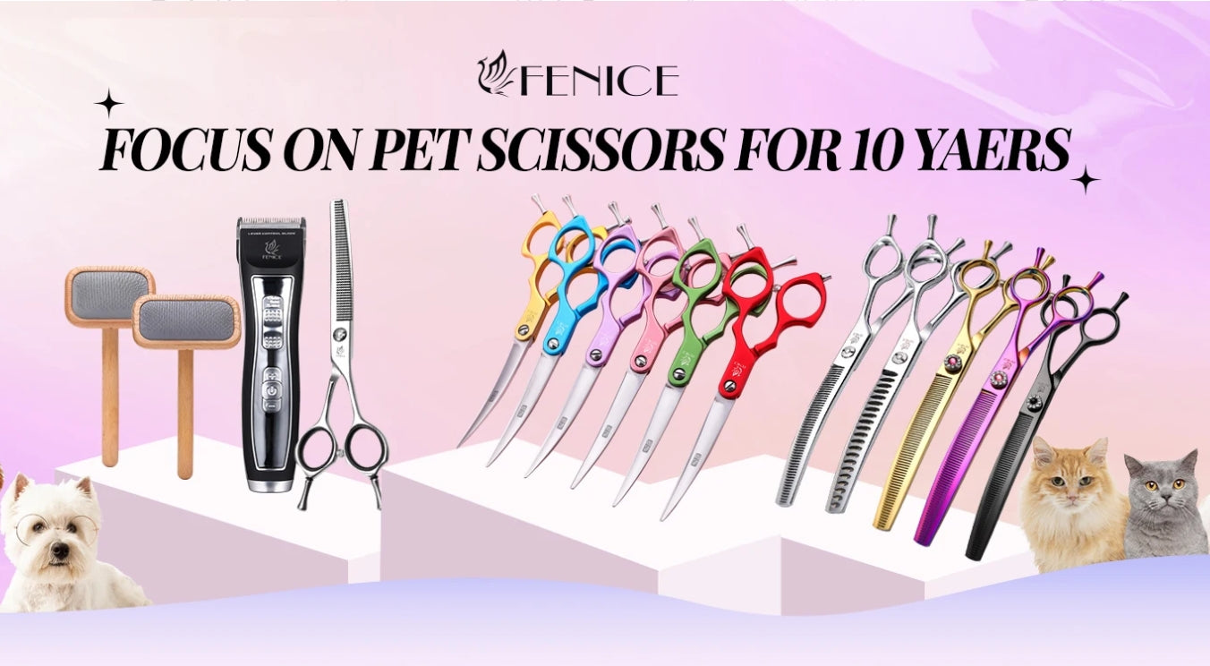 Load video: Professional Pet Grooming Scissors Maker